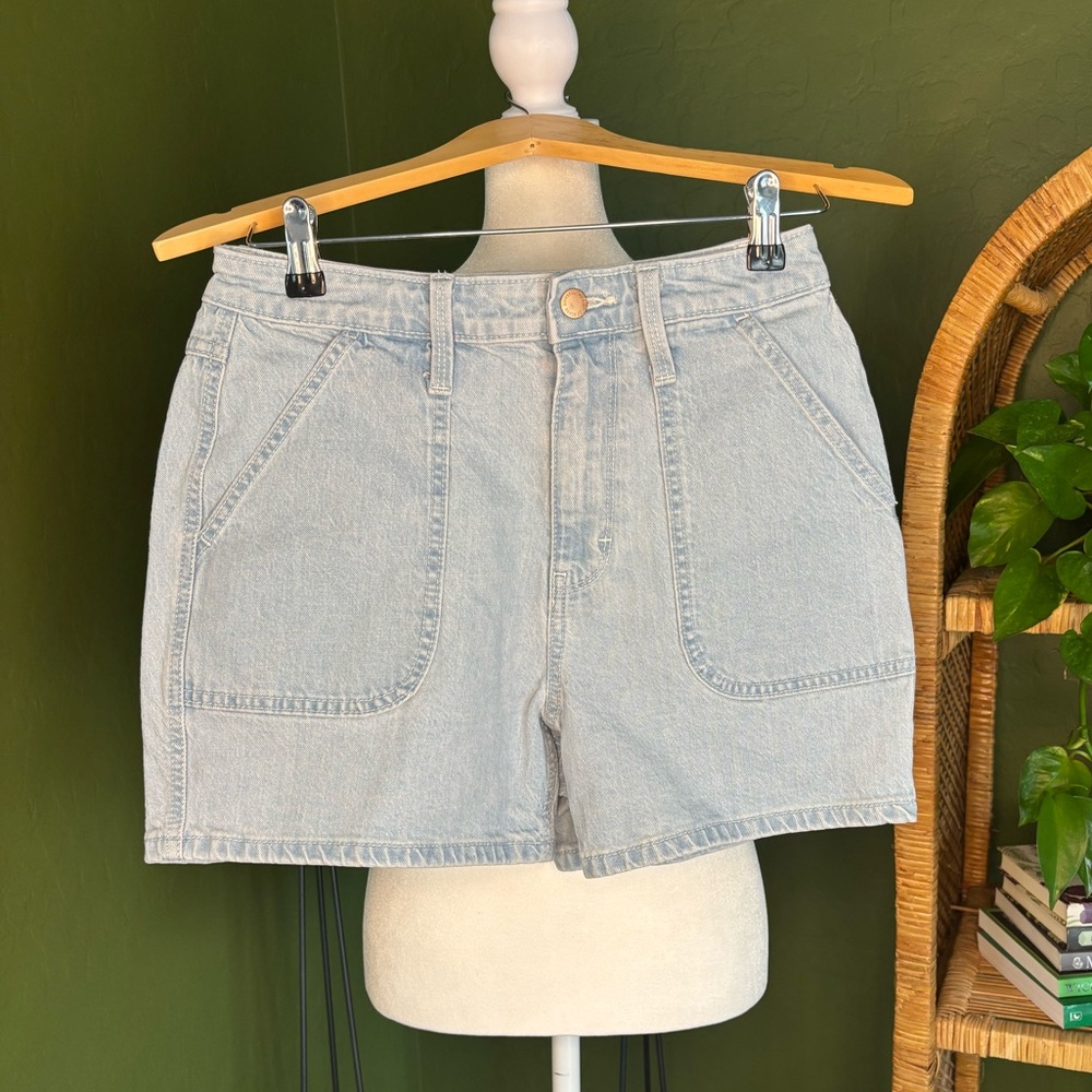 Universal Thread Light Blue Painted High Waisted Jean Denim Shorts